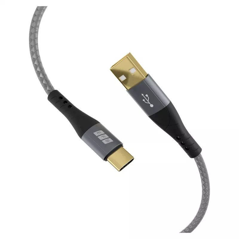 EFB Elektronik kabel USB-A na USB-C 60W QC 3A szary - Kabel - Cyfrowy/Dane (USB-AC-00004)