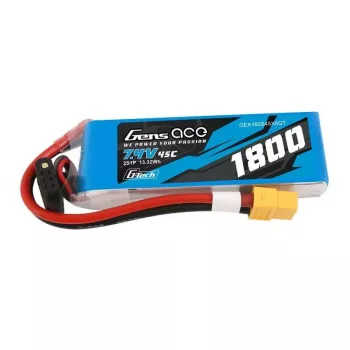 Bateria GensAce G-Tech LiPo 1800mAh 7.4V 45C 2S1P XT60