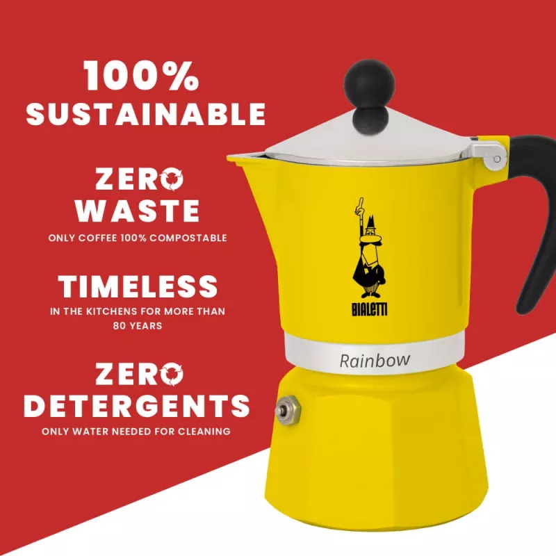 Moka pot Bialetti Rainbow czarno-żółty