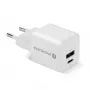 Ładowarka sieciowa everActive SC-330Q z 1x USB-A i 1x USB-C, 20W, biała