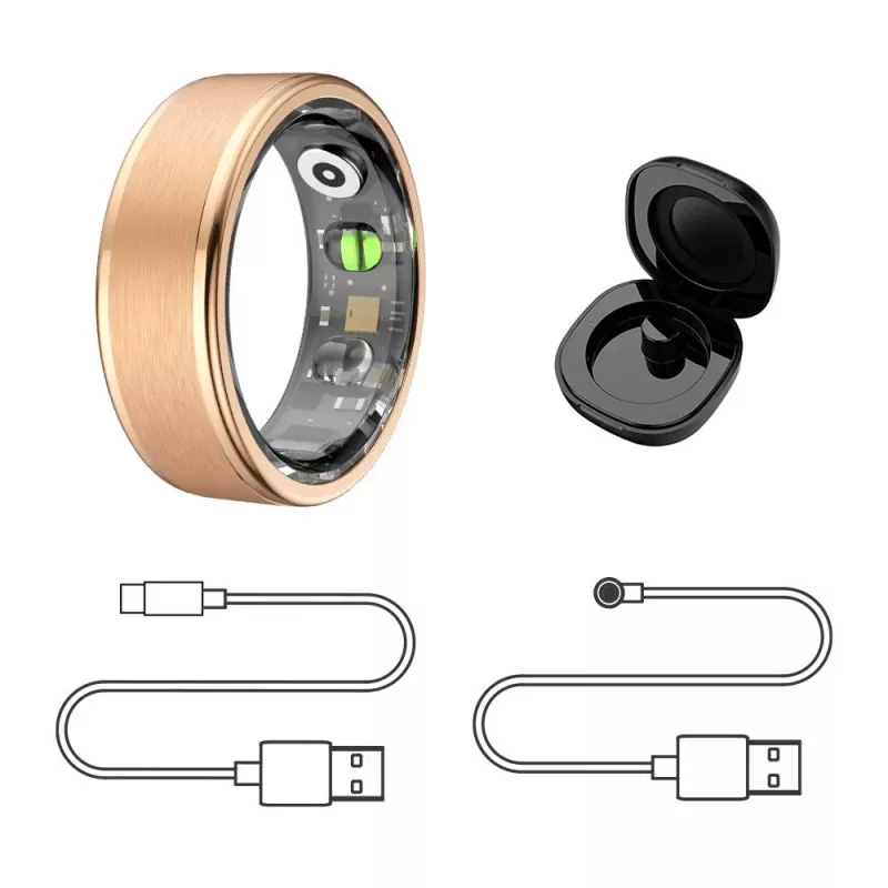 Smart ring MANTA SR01GD 62mm OneRing Gold — rozmiar 62, metaliczne złote wykończenie