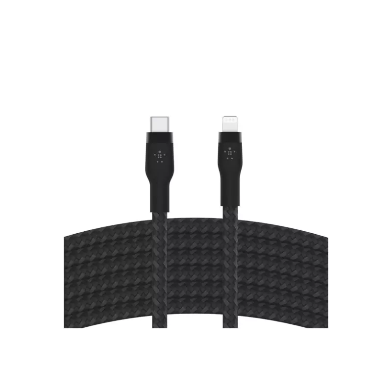 Belkin BOOST CHARGE - Lightning-Kabel - 24 pin USB-C männlich zu Lightning männlich - 3 m - Schwarz - für Apple iPad/iPhone/iPod (Lightning)