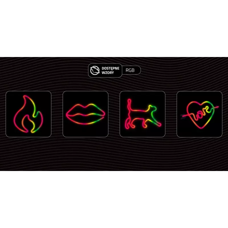 Dekoracyjne światło neonowe MANTA SNL58RGB — pasek LED zmieniający kolory RGB, model SNL58RGB