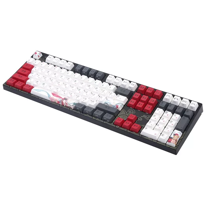 Klawiatura mechaniczna dla graczy Triton Varmilo VEA108 Beijing Opera, przełączniki MX Brown, białe podświetlenie LED, układ US