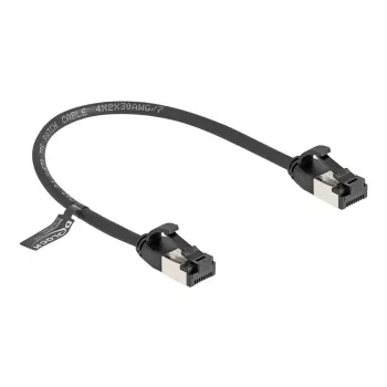 Kabel sieciowy DeLOCK RJ45 Wtyk do wtyku Cat.8.1 0.25 m Czarny