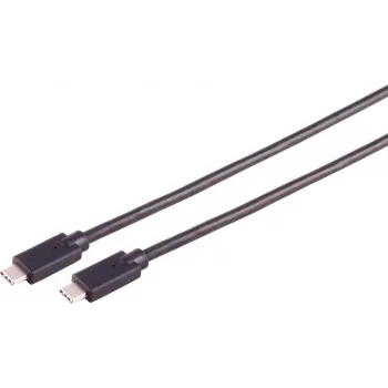 Kabel USB S/CONN 13-62025 USB 3.2 Gen 2x2 1 m USB C Czarny