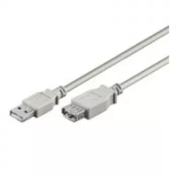 Kabel przedłużający Wentronic Goobay USB 2.0 Hi-Speed, szary, 0,3 m - wtyk USB 2.0 (typ A) > gniazdo USB 2.0 (typ A) (68621)