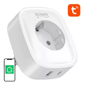 Inteligentna wtyczka Gosund SP6 16A z USB-C 20W — gniazdo sterowane przez Wi‑Fi do automatyki domowej
