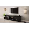 RTV GRANERO 200x56.7x35 czarny/czarny połysk Szafka