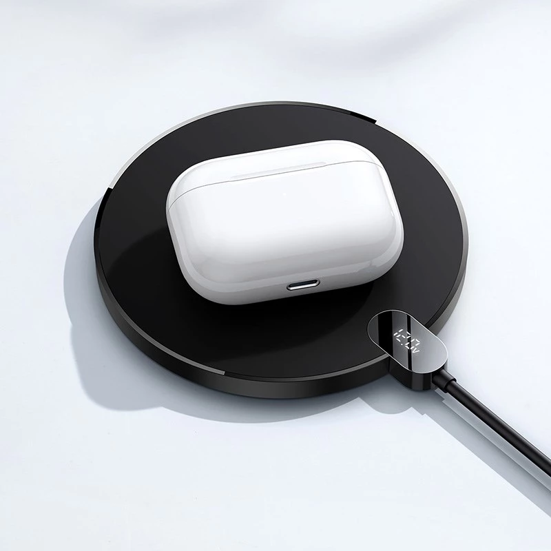 Ładowarka Baseus CCED000001 do urządzeń mobilnych, słuchawek i smartfonów, czarna, USB, bezprzewodowa, do użytku wewnątrz pomieszczeń