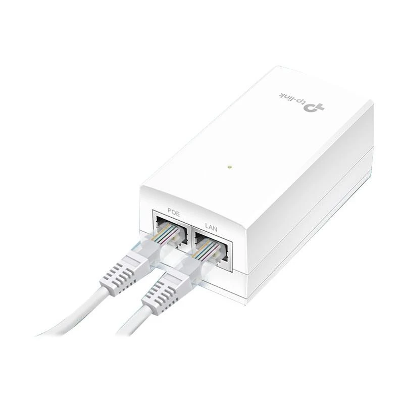 Pasywny adapter PoE 24V TP-Link, Gigabit Ethernet, 10/100/1000 Mbit/s, 10/100/1000, Cat3, Cat4, Cat5, Cat5e, Cat6, Biały, 100 m