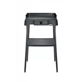 Stołowy grill elektryczny SEVERIN PG 8596, 2000 W, prostokątna kratka, czarny, sterowanie obrotowe