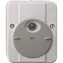 Przełącznik elektryczny Merten 544829, szary, wejście AC 230 V, wyjście 10 A, IP54, 80×47×97 mm