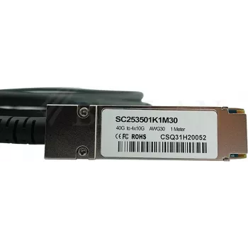 niebieskiOptics QFX-QSFP-DACBO-3M Kabel sieciowy czarny (QFX-QSFP-DACBO-3M-BL)