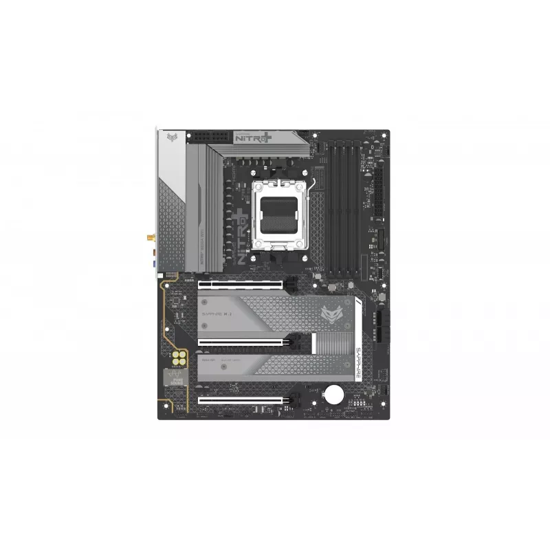Płyta główna Sapphire NITRO+ B850A WIFI 7 AMD B850 Socket AM5 micro ATX, DDR5, 4 DIMM, 256GB, Wi‑Fi 7, 2.5GbE