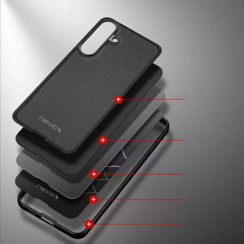 nevox StyleShell NYLO - Samsung Galaxy S25 FE czarny (2576)