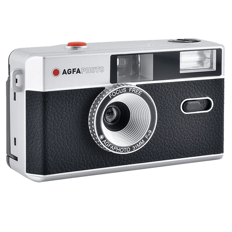 AgfaPhoto 603000 Kompaktowy aparat fotograficzny na kliszę 35 mm Czarny - Srebrny (603000)