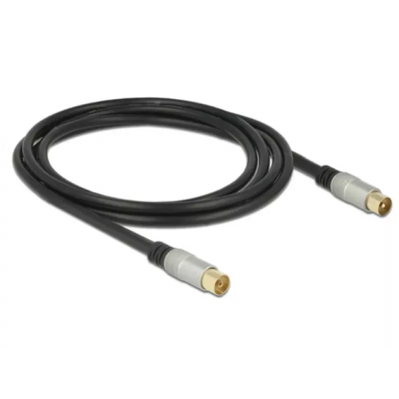 Kabel koncentryczny RG-6/U DeLOCK 88946 2m IEC Czarny