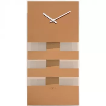 NeXtime zegar 2855co Bold Stripes, 38x19 cm, ścienny, miedziany