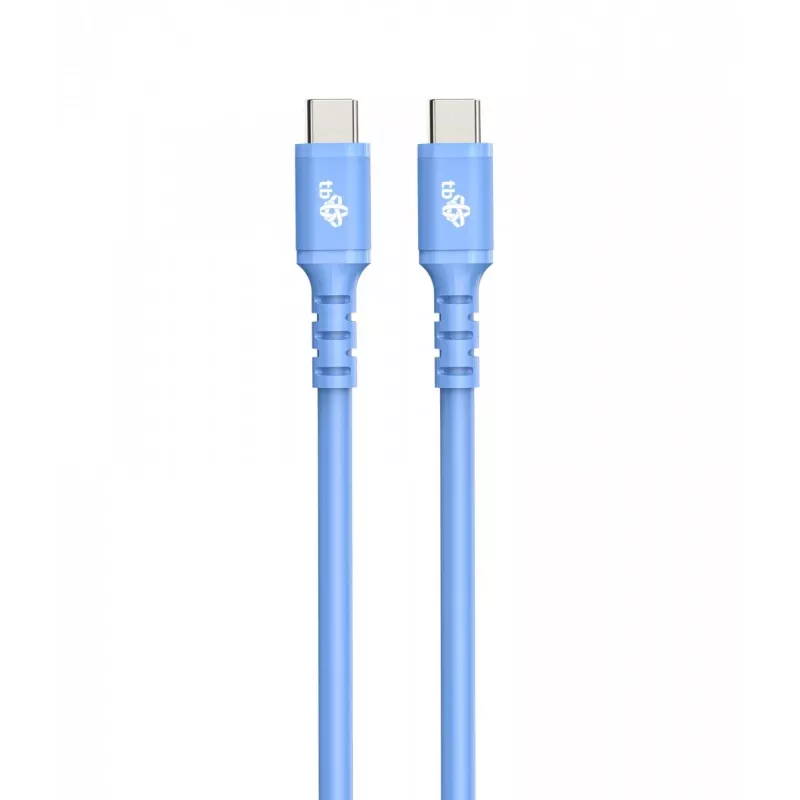 USB C - USB C kabel 1m. silicone Niebieski