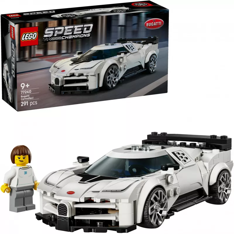 zestaw konstrukcyjny LEGO Bugatti Centodieci Speed Champions 77240 — 291 elementów, 1 minifigurka, wiek 9+