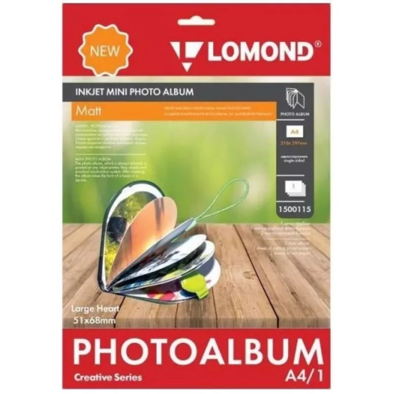 Lomond Inkjet Mini Album Large Heart Matte 51x68mm (Duży)