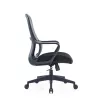 Krzesło biurowe ergonomiczne Up Up Darwin, czarne, czarny materiał + szara siatka