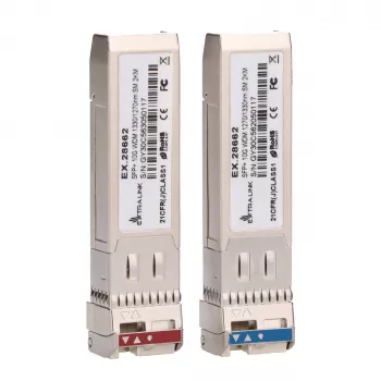 Extralink SFP+ 10G | Moduł SFP+ WDM | 10Gbps 1270/1330nm, jednomodowy, 2km, para