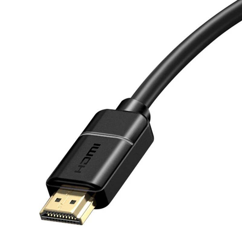 Baseus 2x HDMI 2.0 4K 60 Hz kabel, 3D, HDR, 18 Gb/s, 5 m (czarny)