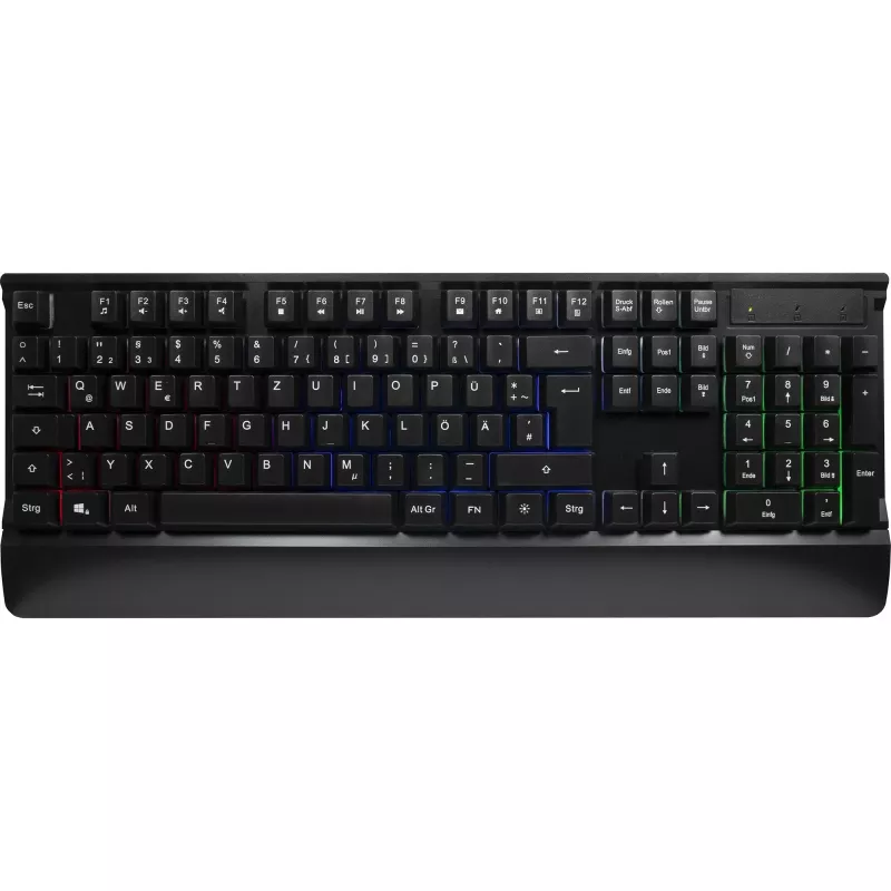 Przewodowy zestaw klawiatury i myszy gamingowej INTER-TECH KC-3000 RGB podświetlany, złącze USB