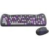 Bezprzewodowy zestaw klawiatura i mysz CANYON HSET-W6 Kitty Edition – fioletowy