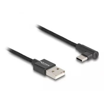 Kabel DeLOCK USB 2.0 Typ-A męski na USB Typ-C męski kątowy 0,5 m czarny
