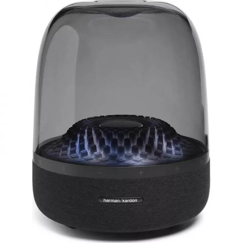 Przenośny głośnik bezprzewodowy Harman/Kardon Aura Studio 4 — 100 W, 3 przetworniki, 45–20000 Hz, Czarny/Przezroczysty