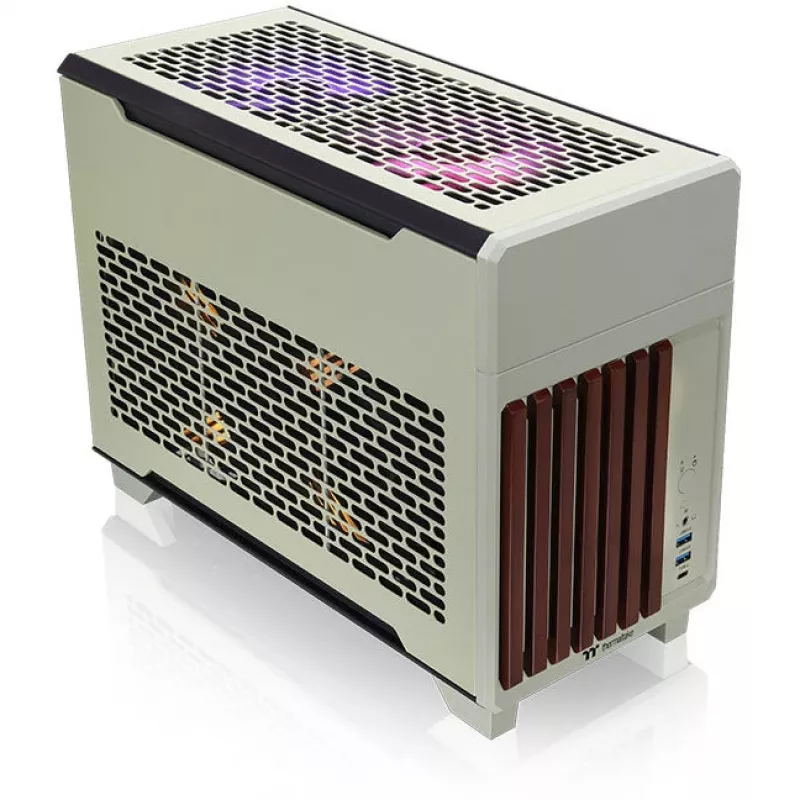 Mini obudowa THERMALTAKE TR100 WS Matcha zielony kompaktowa konstrukcja, obsługa mini-ITX/microATX
