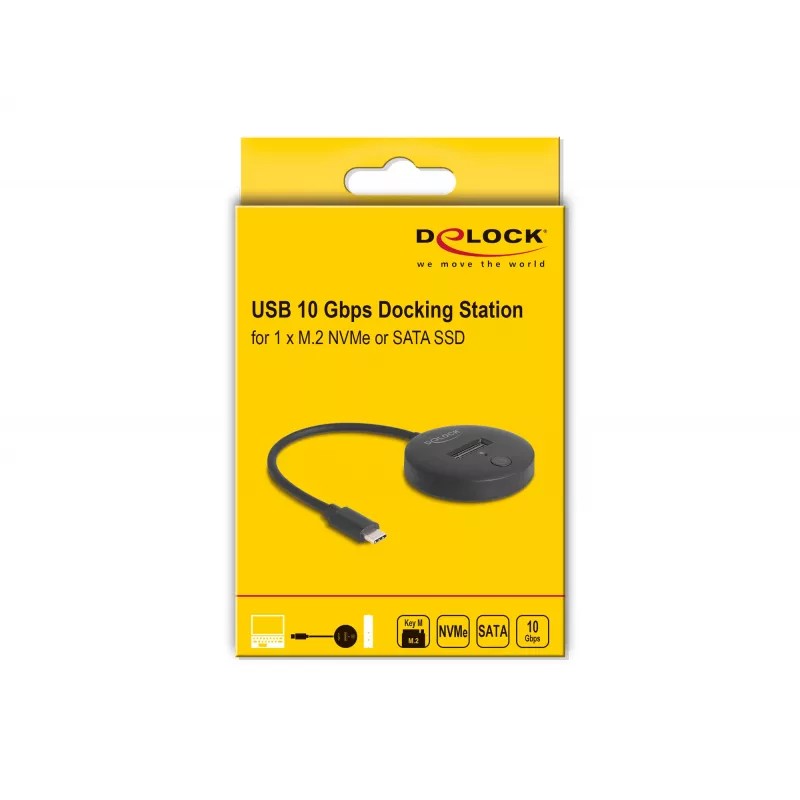 Stacja dokująca M.2 DeLOCK 64254 USB 3.2 Gen 1 Type-C NVMe SATA