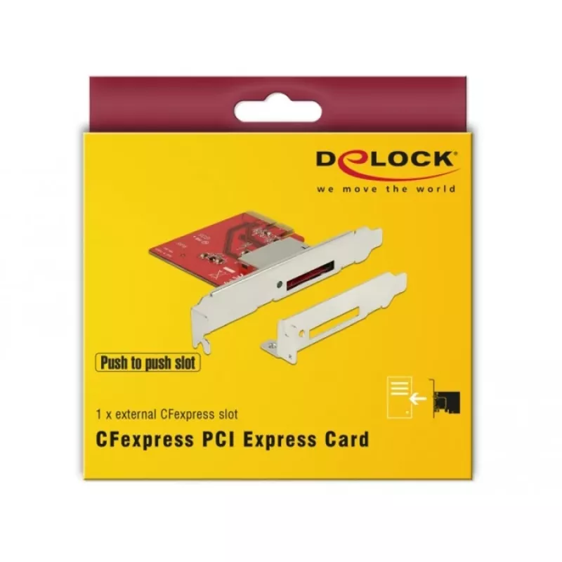DeLOCK PCI Express > 1x zewnętrzny slot CFexpress - Czytnik kart (CF) - PCI Express x4 3.0 (91748)