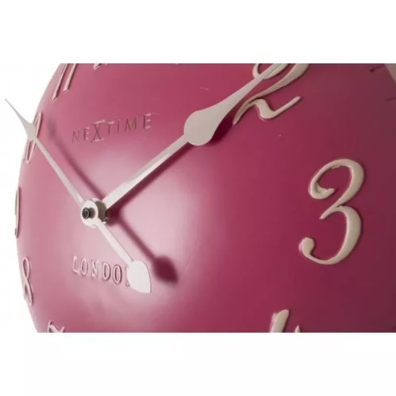 NeXtime klok 3084rz London Arabic, Ø34,5 cm, Ścienny, Różowo-biały