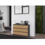 Komoda top e shop M6 120 — antracyt/dąb, 6 szuflad, 1200×300×770 mm, płyta wiórowa