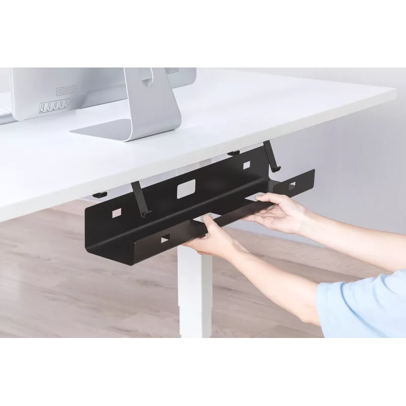 Digitus DA-90450 Kabelmanagement-Wanne 600x135x108mm Czarny Stal 1