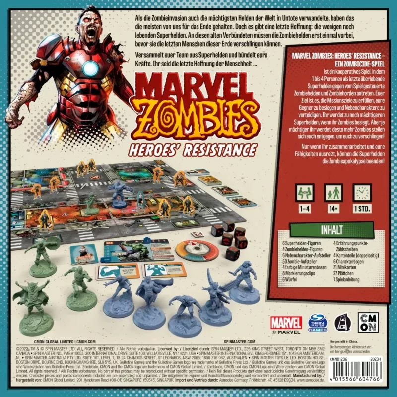 Gra planszowa Asmodee Marvel Zombies Heroes' Resistance — kooperacyjna z miniaturami crossover Zombicide