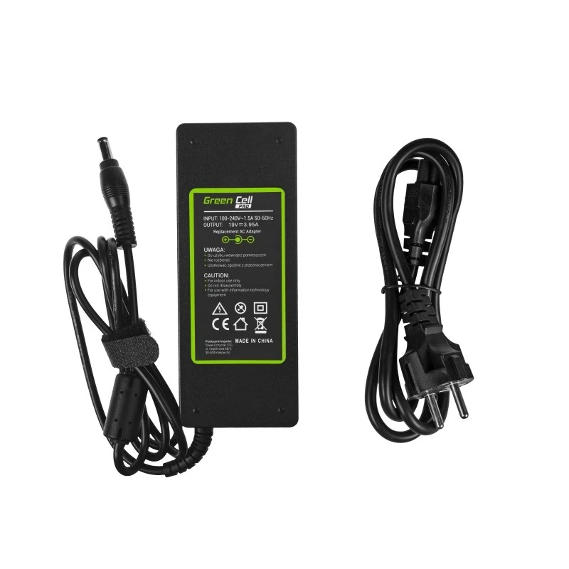 Zasilacz zielony Cell AD26AP 75W 19V AC-DC do laptopa, wewnętrzny, czarny