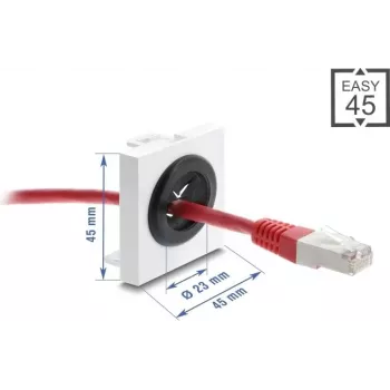 Przepust kablowy DELOCK Easy 91075, średnica 23 mm, przepust do biurka/szafki