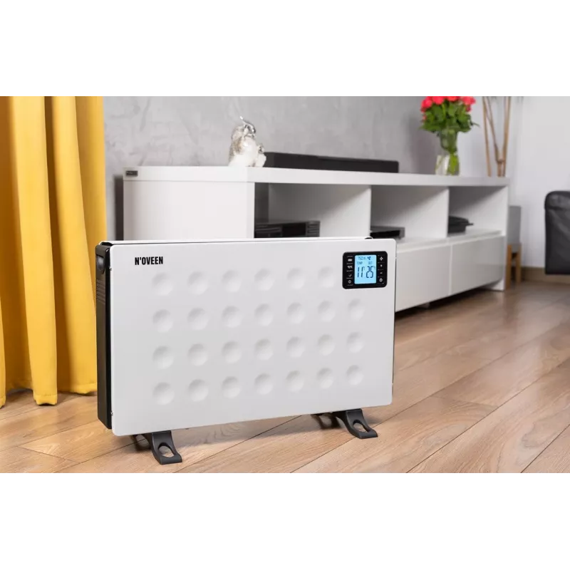Grzejnik elektryczny konwektorowy NOVEEN CH8000 — 2000 W, 3 poziomy mocy, timer, pilot, biały