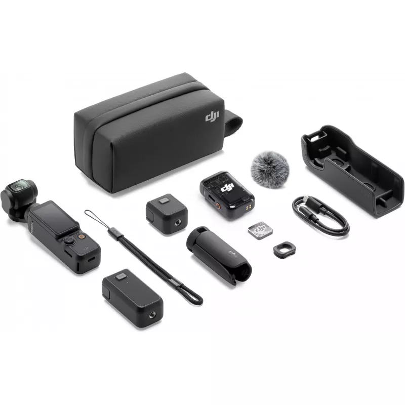 DJI Osmo Pocket 3 Creator Combo – 1 CMOS Gimbal-Kamera, 4K/120fps, 2-calowy ekran dotykowy OLED