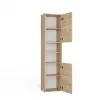 Szafka łazienkowa Top e shop S40 SONOMA — dębowa rama, wolnostojąca, 6 półek, 400×300×1700 mm