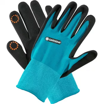 Gardena 11510-20 - rękawice ogrodnicze - Czarny - Niebieski - S - SML - elastan - nitryl - Poliester - 42% Poliester - 55% nitryl - 3% elastan