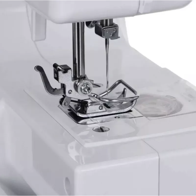 Półautomatyczna maszyna do szycia SINGER M1005 — 11 ściegów, szerokość ściegu 4 mm, górny chwytacz bębenkowy, wolne ramię, 2,5 kg