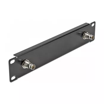 Panel przedni DeLOCK 10 cali Panel z 2 x gniazdo BNC 1U czarny