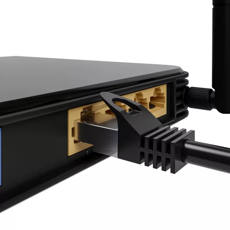 Kabel sieciowy Extralink LAN Patchcord Kat.5e RJ-45 2m Czarny