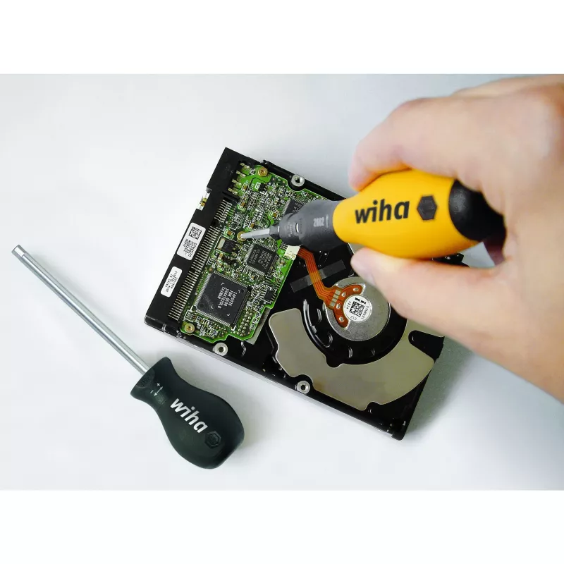 Wiha ESD wkrętak dynamometryczny TorqueVario-S 0,8 - 2 Nm DIN EN 61340-5-1, DIN EN ISO 6789, DIN EN 26789 (26866)